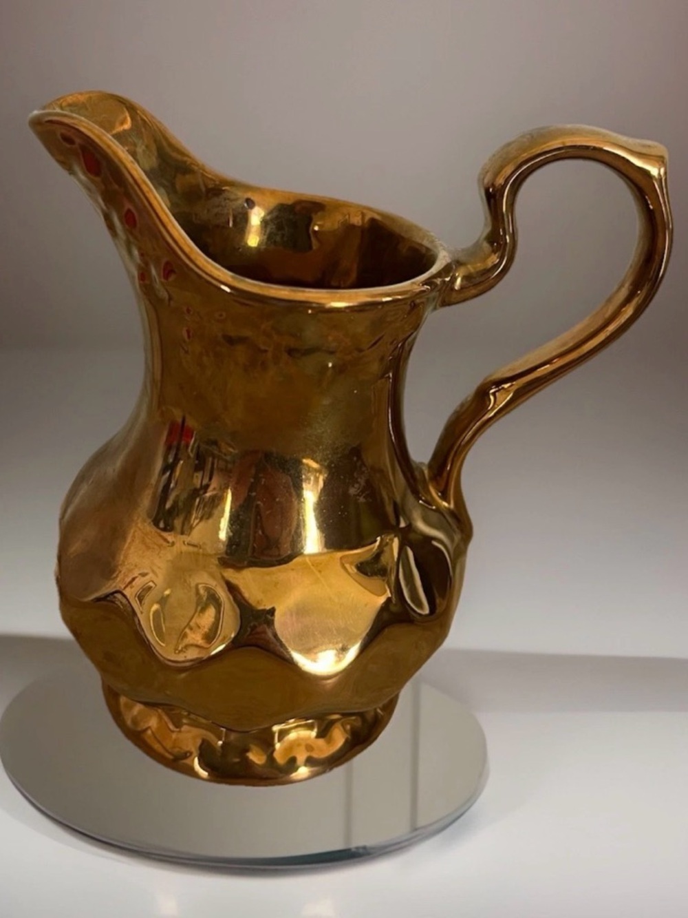 Vintage Wade England Copper Clad Ceramic Small Milk Pitcher